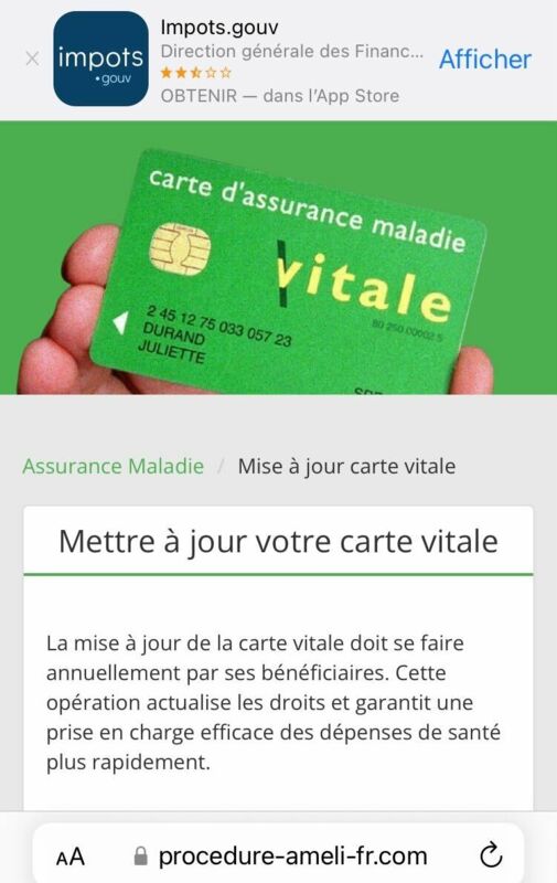 SMS Usurpation Améli | Arnaque Identité (Phishing) | 1 Commentaire